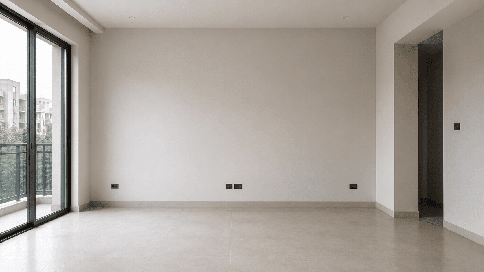 Chennai apartment living room before Ainthiram interior design